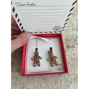 Christmas Gingerbread Man And Woman Novelty Christmas Earrings NEW‎ In Box